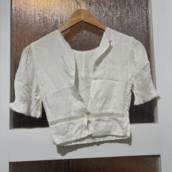 Wilfred Cream Blouse with Lace Trim - Picture 3 of 4